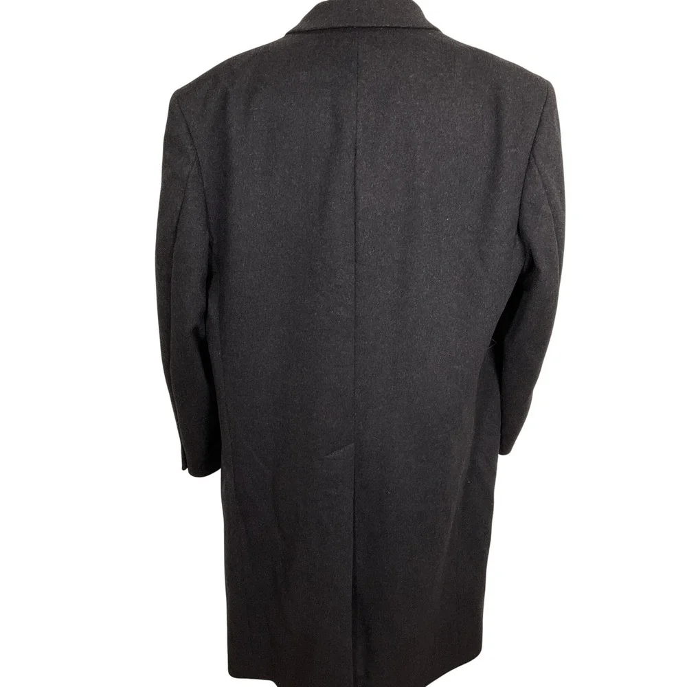 Career Collection Overcoat Mens 48L Charcoal Gray Wool‎ Topcoat Long Length